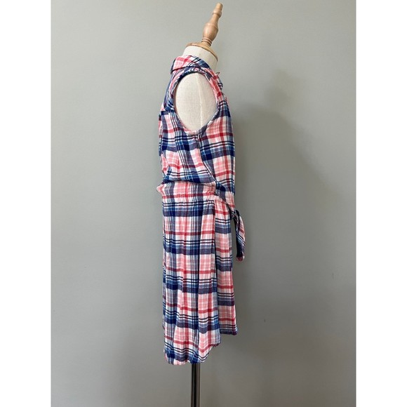 Girls Flannel Plaid Summer / Fall Back to School Sleeveless Dress C&C California - Picture 2 of 5